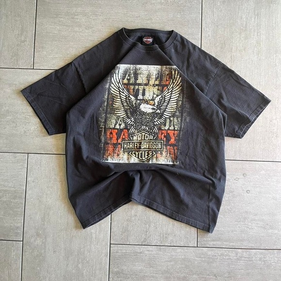 Harley Davidson Other - Y2K Harley Davidson black cotton t-shirt with eagle graphic  #biker #motorcycle